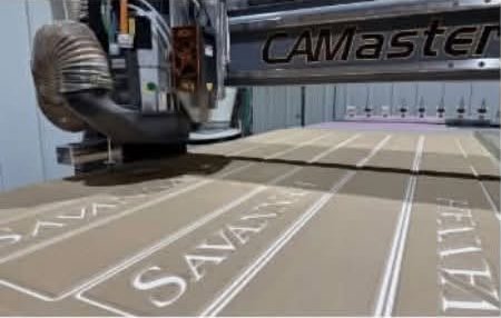 CNC-cut foam panels for casting deck and swim platform